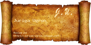 Juriga Ugron névjegykártya